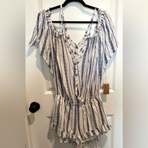 Surf Gypsy - Blue and White Stripped Romper